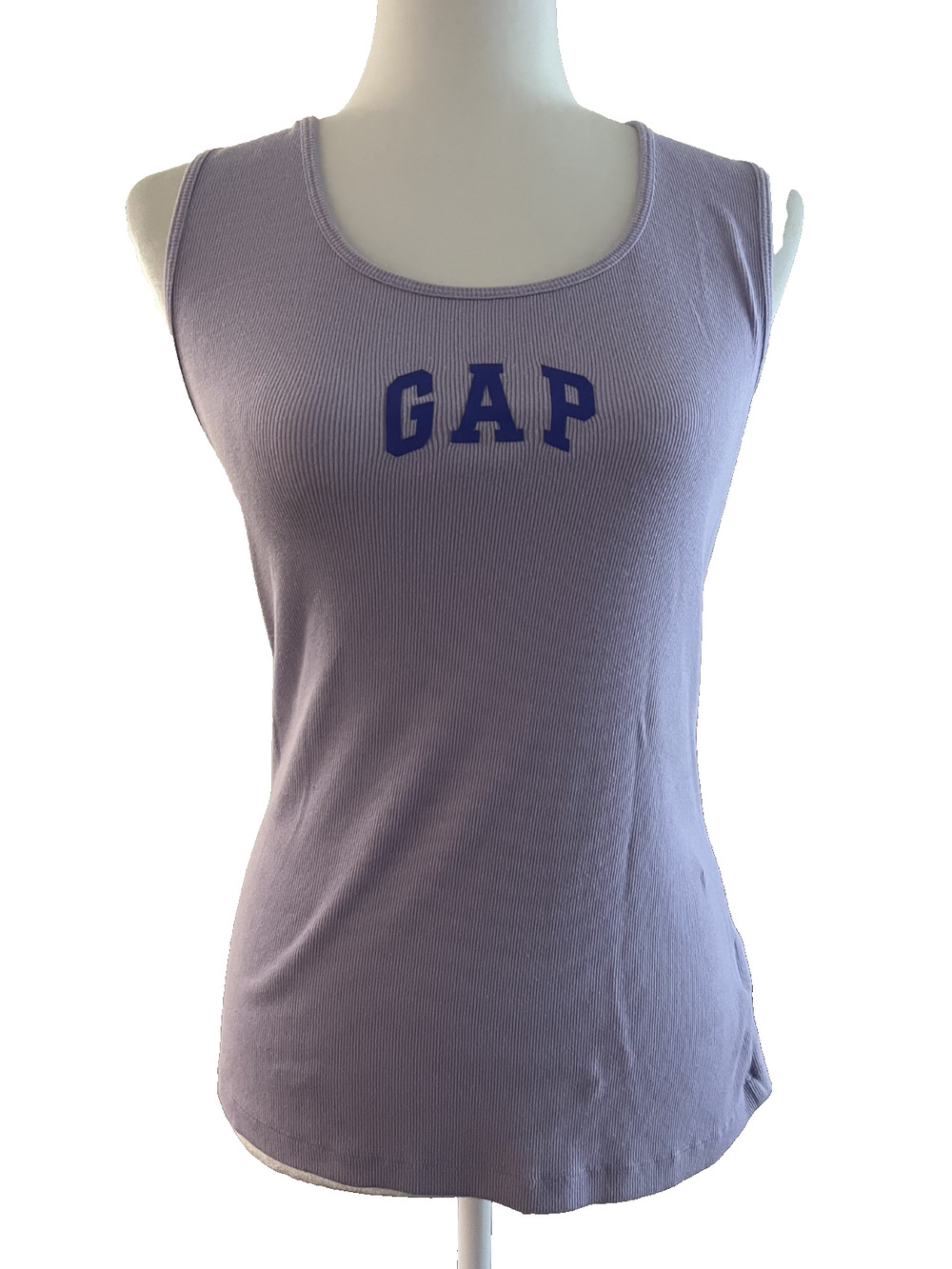 Women's GAP Size XL Purple Ribbed Logo Tank Top Basics Indie Summer Top